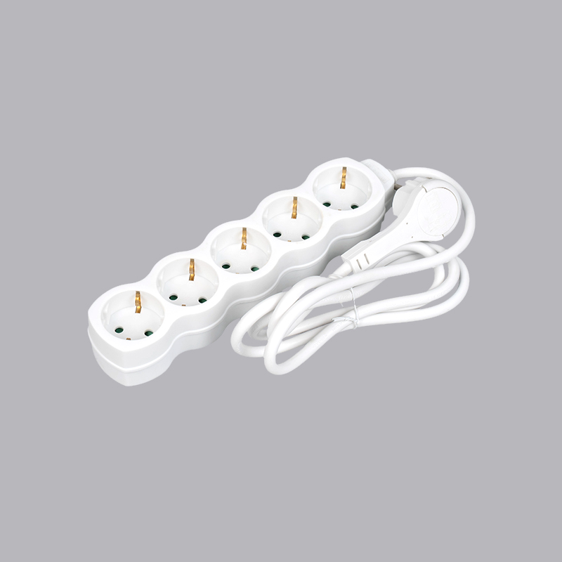 LOG-05L Ổ cắm điện 5 chiều hình quả bầu kiểu Đức có vòng kéo Ổ cắm đa năng