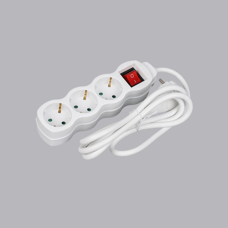 LOG-03KL Ổ cắm điện 3 chiều hình quả bầu kiểu Đức có vòng kéo và công tắc Ổ cắm đa năng