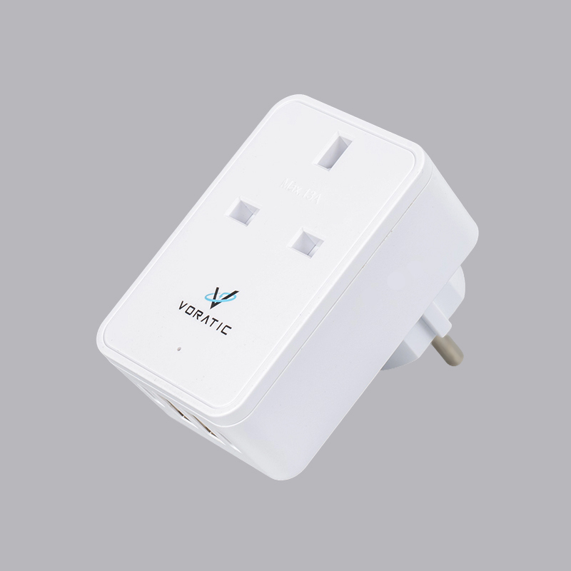 VT-924-DE UK sang Đức, 1 ổ cắm, 2 cổng USB, adapter 2 cổng typeC