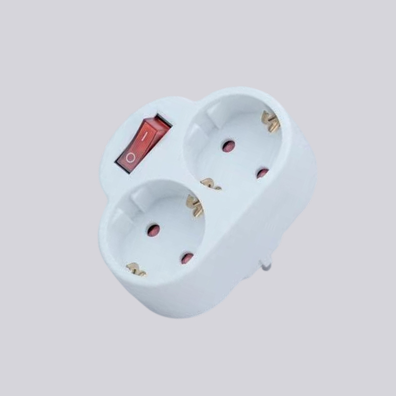G01-02K phích cắm tròn hai loại của Đức có bộ chuyển đổi